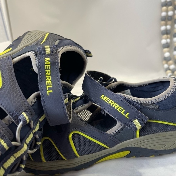 Merrell's ML-B H20 Hiker Sandals Size 7W Textile/Leather Upper Blue/Green - Picture 7 of 11